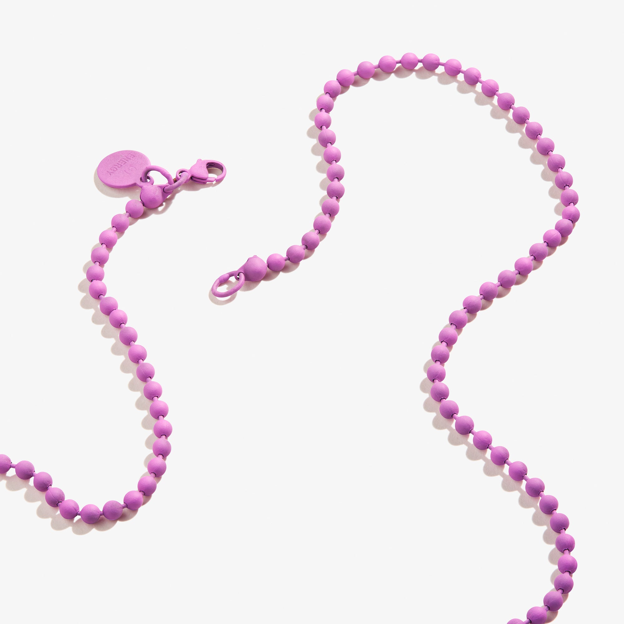 Elegant Purple Ball Chain Necklace for Women - Trendy Layering Jewelry for Casual & Formal Outfits