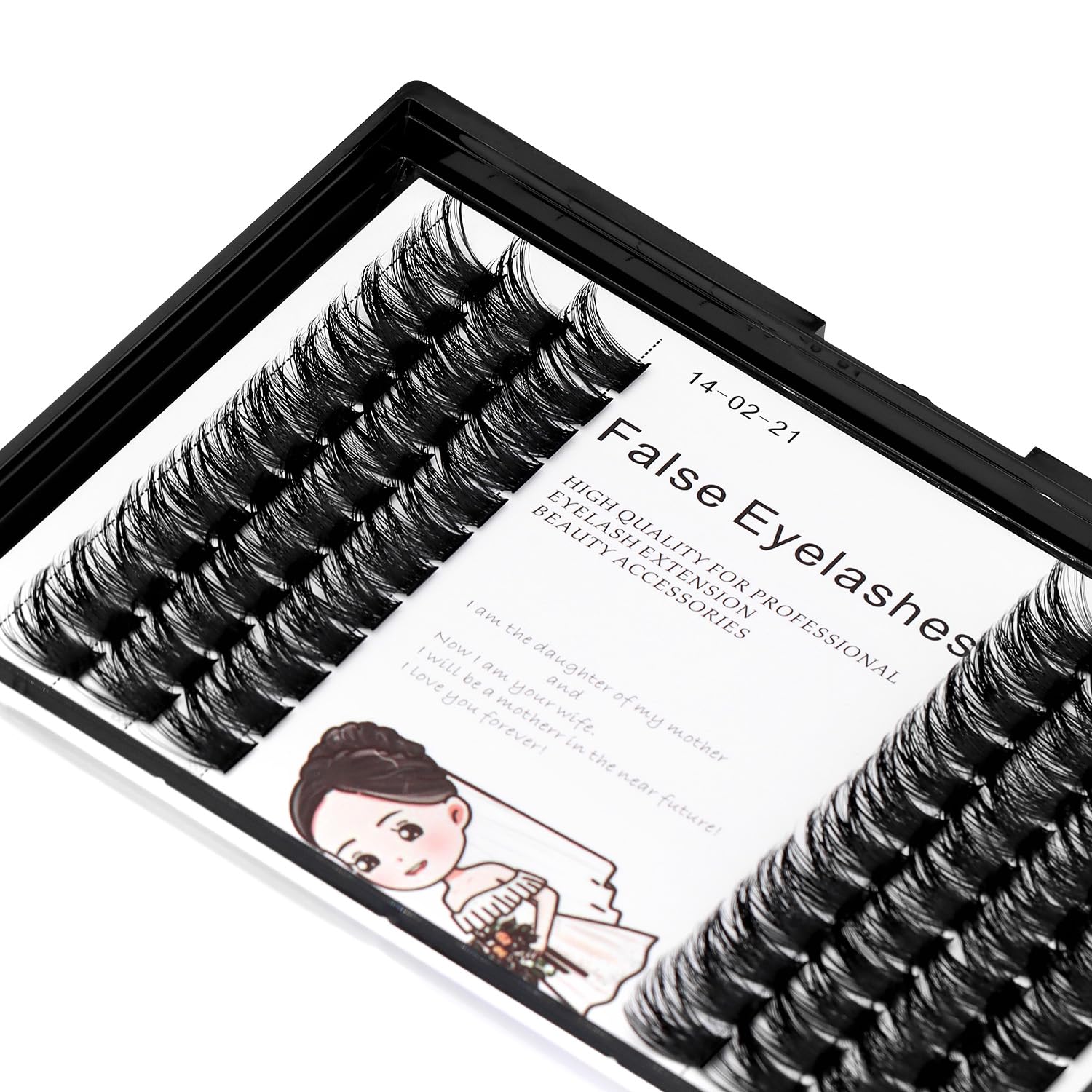 Bodermincer 84 Clusters Voluminous D-Curl False Eyelashes Set - Wide Cluster DIY Individual Lash Extensions for Women (18mm) | Perfect for Bridal, Party & Night Out Makeup