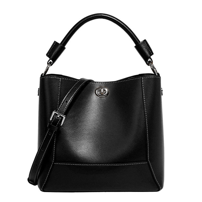 Genuine Leather Women's Shoulder Tote Bag - Crossbody Purse & Bucket Handbag for Work, Travel & Everyday Use | Durable & Stylish