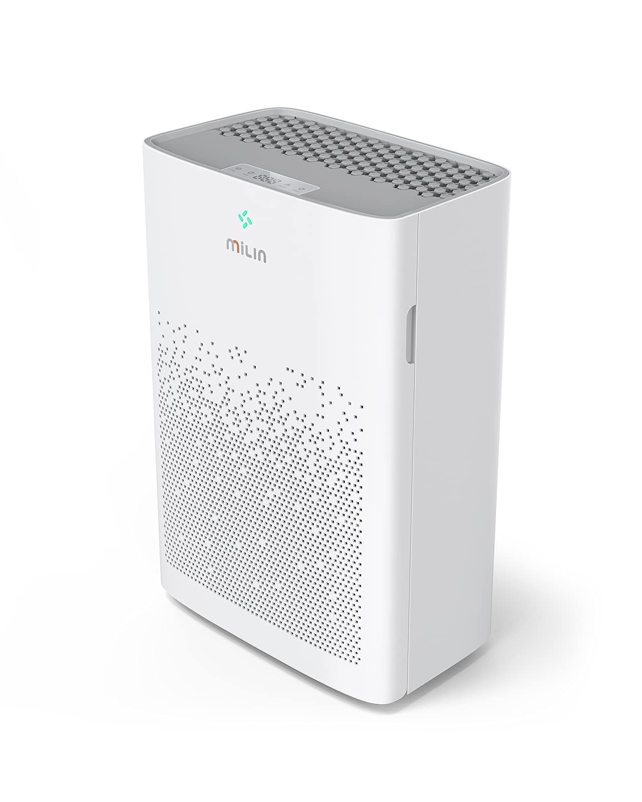 MILIN HEPA Air Purifier for Large Rooms up to 1600 sq ft - 5-Stage Filtration System with Auto Mode, Odor Eliminator for Smoke & Pets - Digital Display PM2.5 Air Cleaner for Home, Office, Bedroom (Perfect for Allergy Sufferers and Pet Owners)