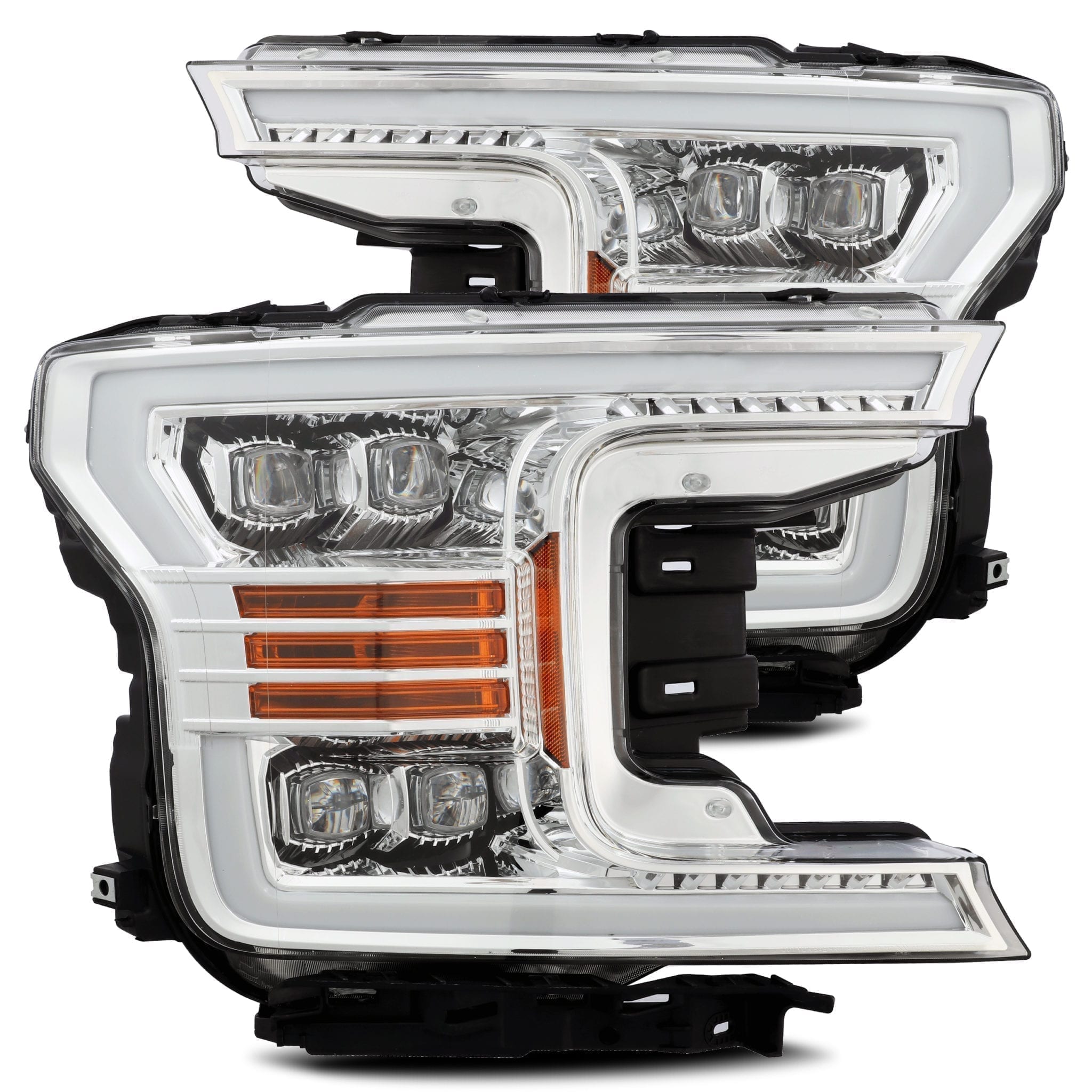 18 20 Ford F150 NOVA Series LED Projector Headlights Chrome - High Performance Lighting for Night Driving & Off-Road Adventures