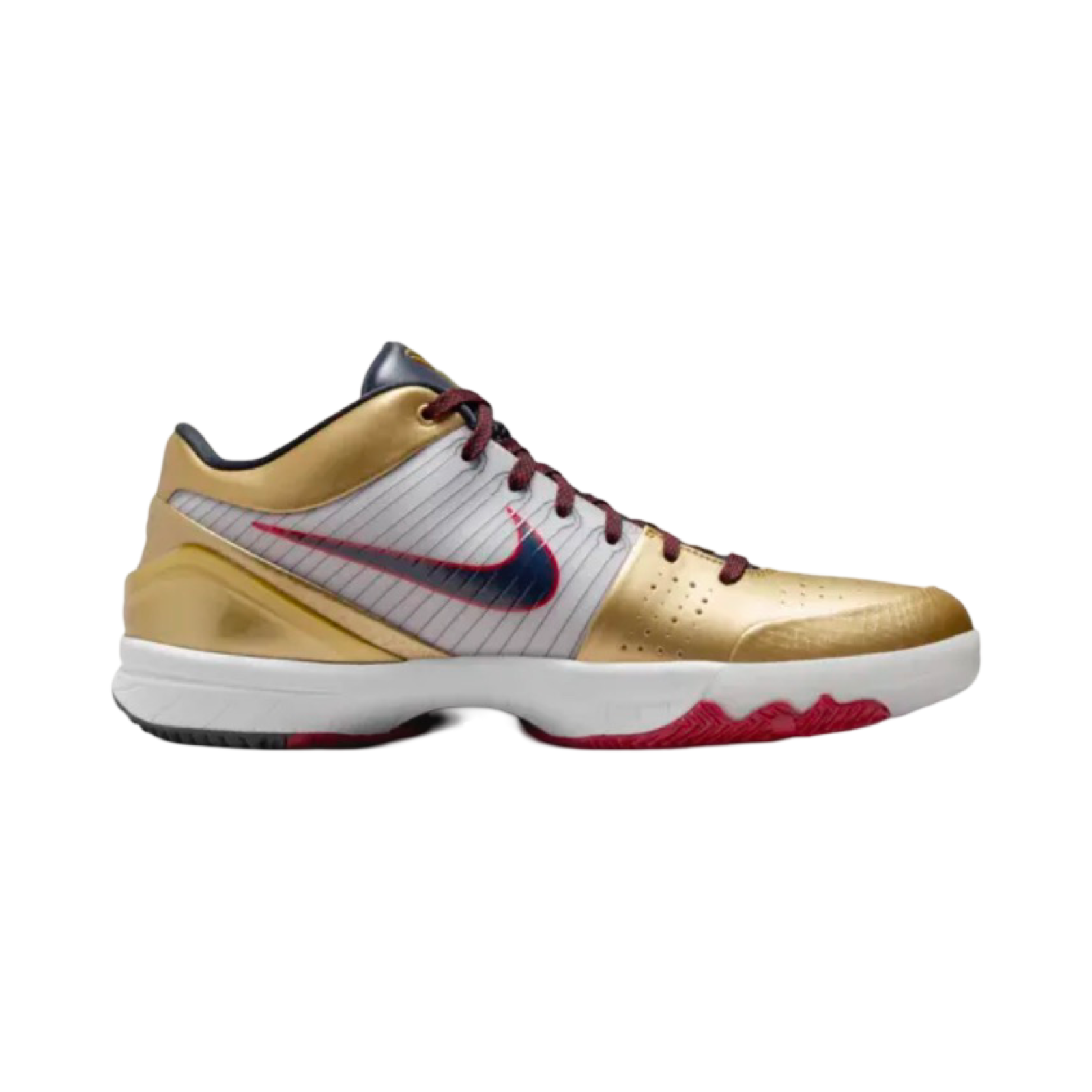 Nike Kobe 4 Basketball Shoes - Olympic Gold Medal Edition in Metallic Gold & Black | Performance Sneakers for Court Play & Streetwear Fashion
