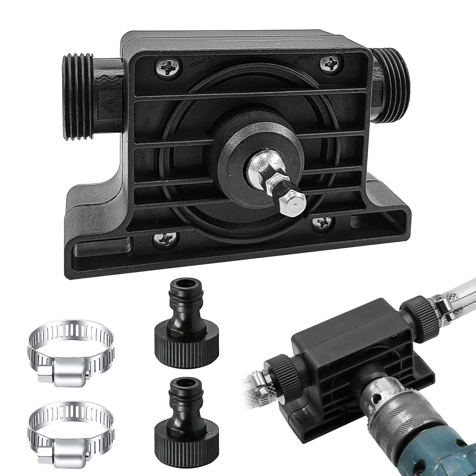 Portable Electric Mini Drill Pump - Self-Priming Liquid Transfer Pump for Oil & Water - Fast Flow for Automotive, Home & DIY Use