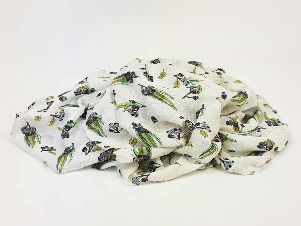 Organic Bamboo Muslin Swaddle Blanket for Babies - Soft, Breathable & Hypoallergenic - Perfect for Swaddling, Nursing & Stroller Cover
