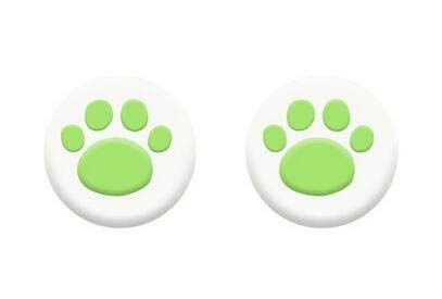 2 Pack Silicone Thumb Grip Caps for PS5, PS4, PS3, Xbox One X/S, Elite, Switch Pro, Xbox 360 & Wii U Controllers - Soft Rubber Analog Stick Covers with Cute Cat Paw Design - Perfect for Gaming Comfort & Enhanced Grip