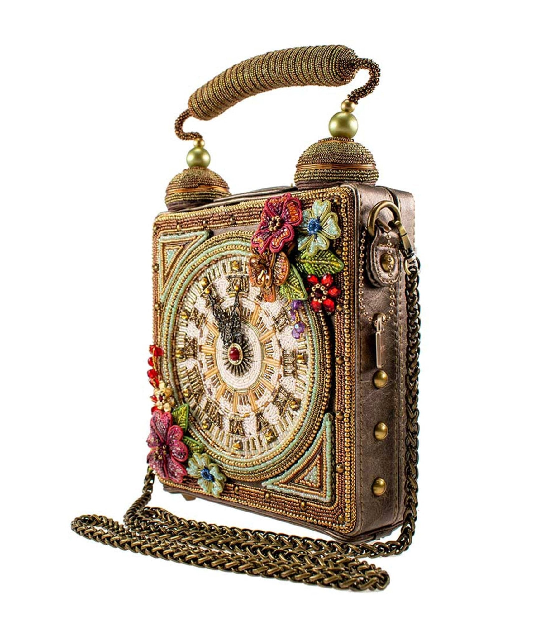Mary Frances Time of Your Life Clock Handbag - Stylish Women's Fashion Purse with Unique Clock Design - Perfect for Parties, Weddings & Special Occasions