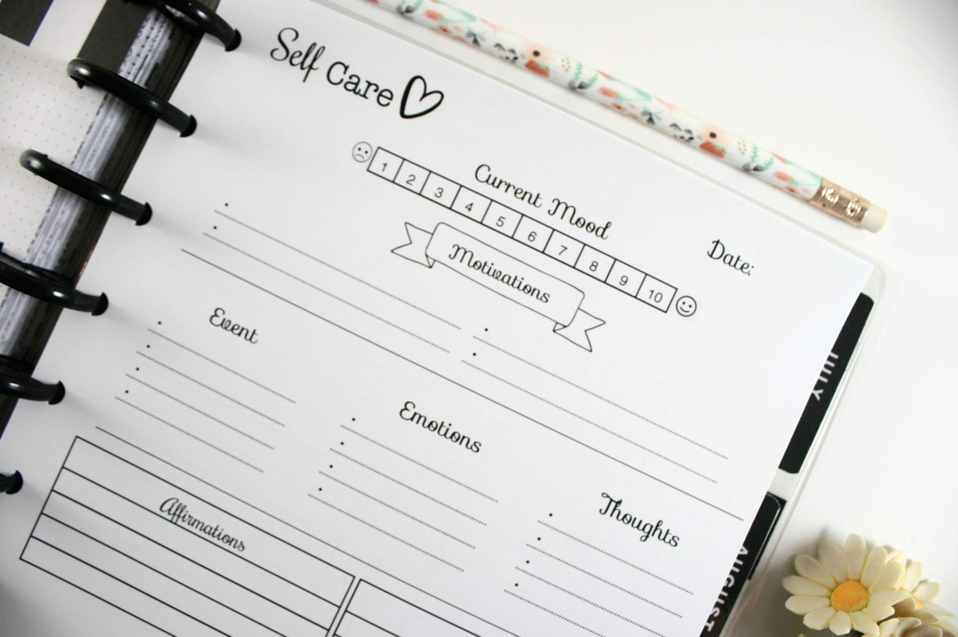 9-Disc Classic Happy Planner Self Care Inserts - Wellness Planner Refill Pages for Mental Health & Goal Tracking (Planner Sold Separately) | Perfect for Journaling, Meditation & Personal Growth