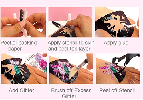 Alien Body Stencils Tattoo Kit - Professional Temporary Tattoo Templates for Halloween, Cosplay & Body Art - Perfect for Costume Parties, Themed Events & Creative Makeup