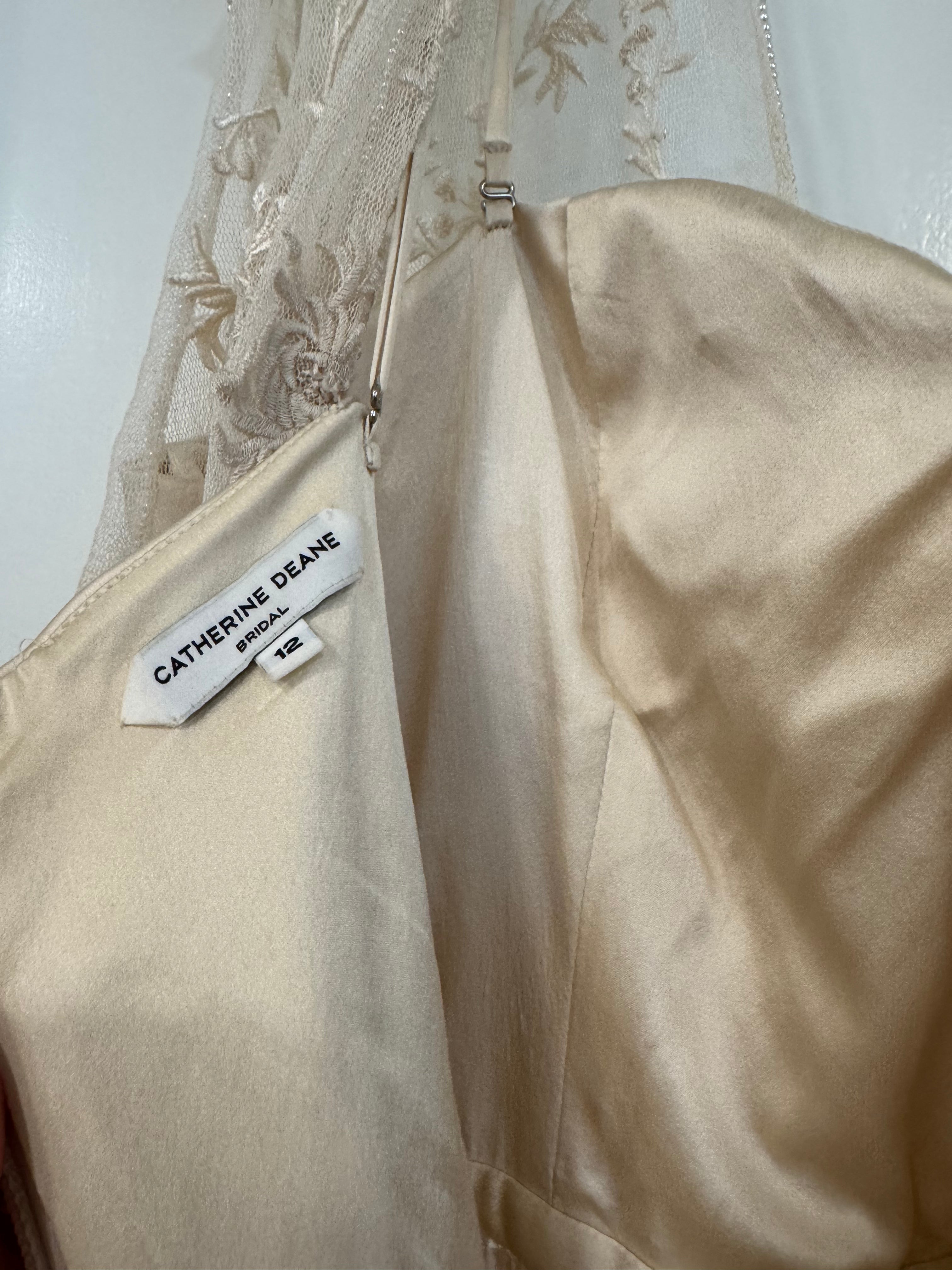 Catherine Deane Zaden Gown - Elegant Long Sleeve Lace Wedding Dress for Bride, Perfect for Church Ceremony & Formal Evening Events