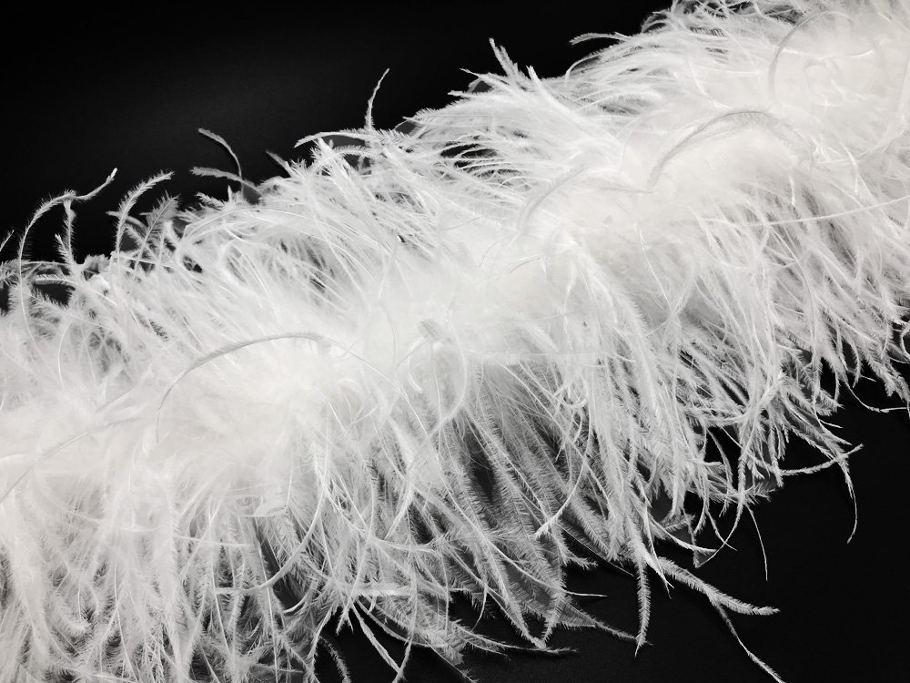 72 Inch White 3-Ply Ostrich Feather Boa Scarf - Fluffy Fashion Accessory for Weddings, Costumes & Cosplay - Elegant Evening Wear & Party Decor