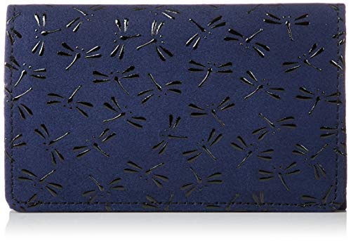 Navy Blue Deerskin x Black Lacquer Dragonfly Pattern 2501-04-008