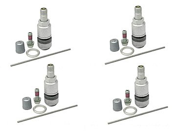Mercedes (1998-2009) Wheel Valve Stem with TPMS Sensor - Set of 4 - Compatible with Tire Pressure Monitoring System - Perfect for Car Maintenance & Tire Replacement