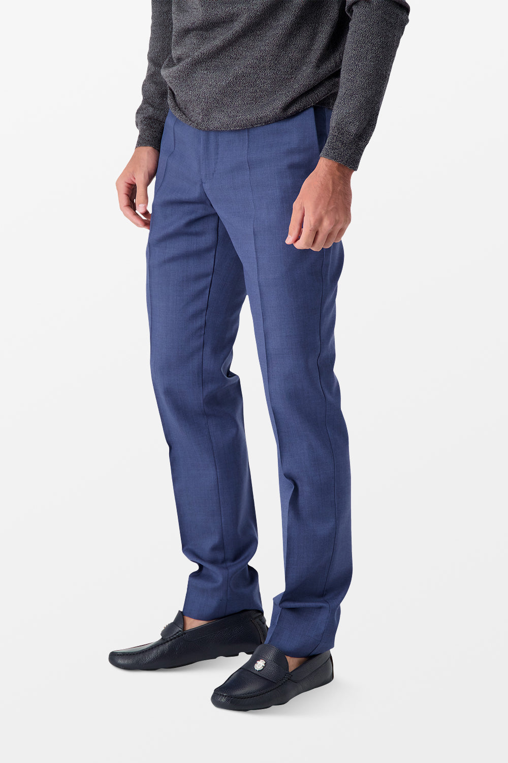 Incotex Blue Classic Trousers for Men | Premium Cotton Dress Pants | Business Casual & Office Wear | Perfect for Work, Travel & Formal Occasions