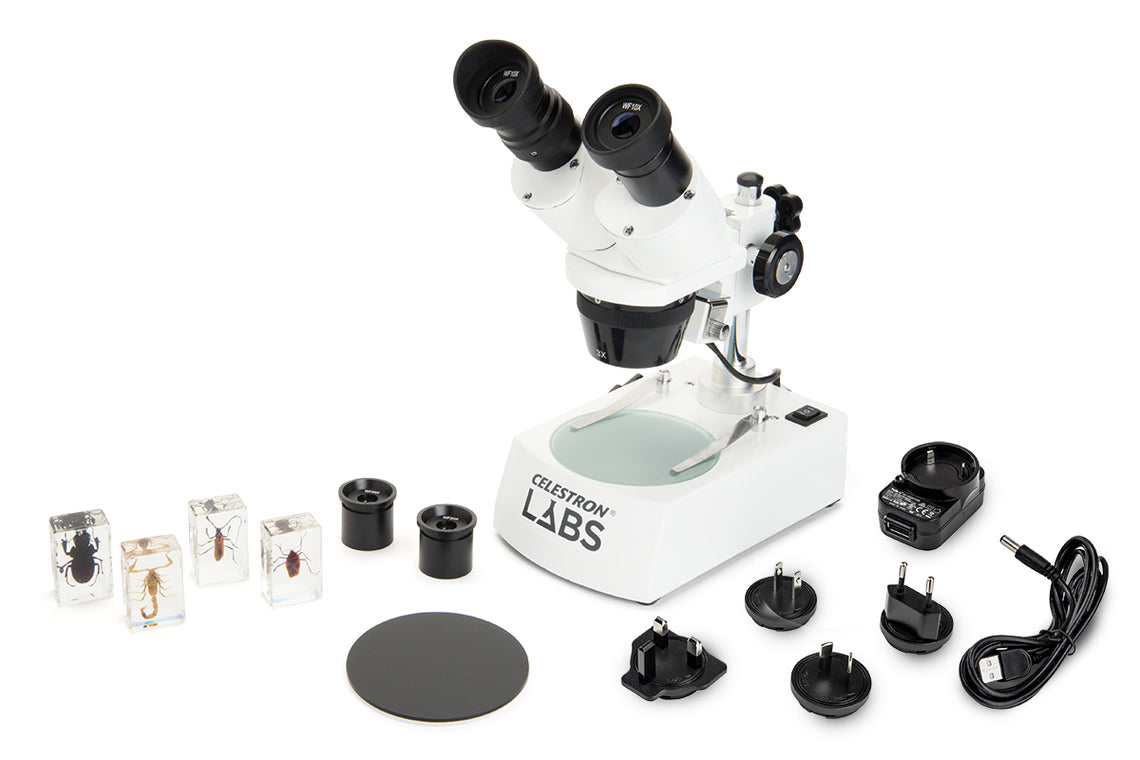 LABS S10 60X Stereo Microscope with Dual LED Illumination - Professional Lab Equipment for Electronics Repair, Jewelry Making & Biological Research
