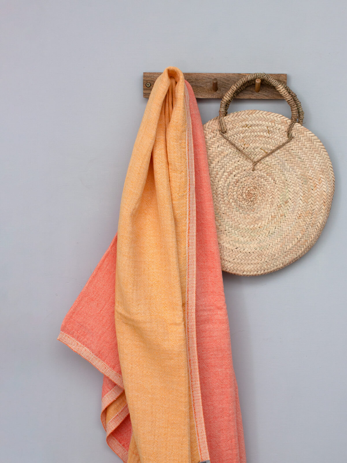 Premium Samos Hammam Towel - Soft & Absorbent Turkish Bath Towel in Melon & Quince Colors | Perfect for Spa, Beach, Yoga & Home Use