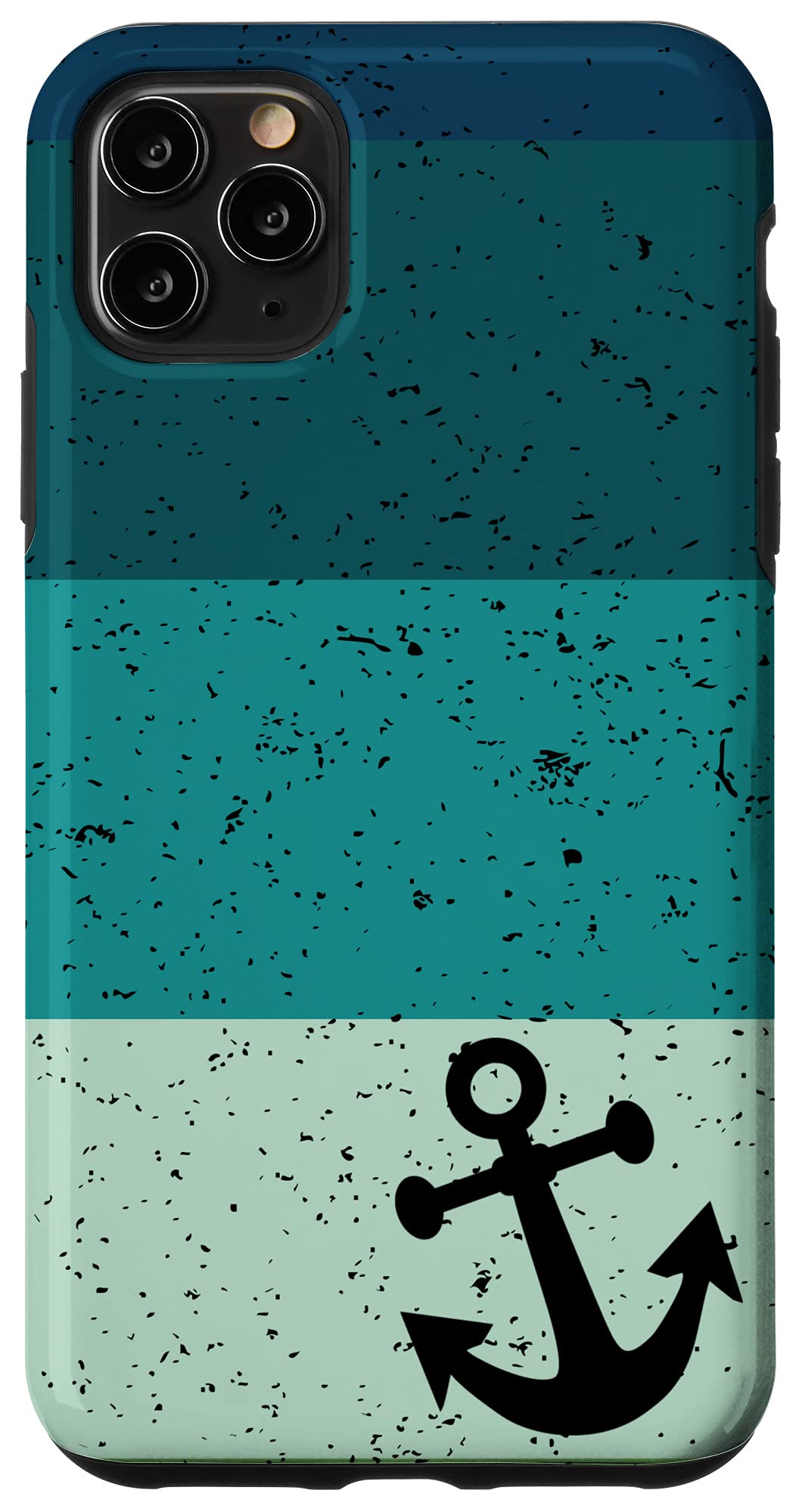 iPhone 11 Pro Max Case - Vintage Anchor Design, Summer Sailing Blue Seafoam Nautical Theme - Perfect for Beach Vacations, Boat Trips & Marine Enthusiasts