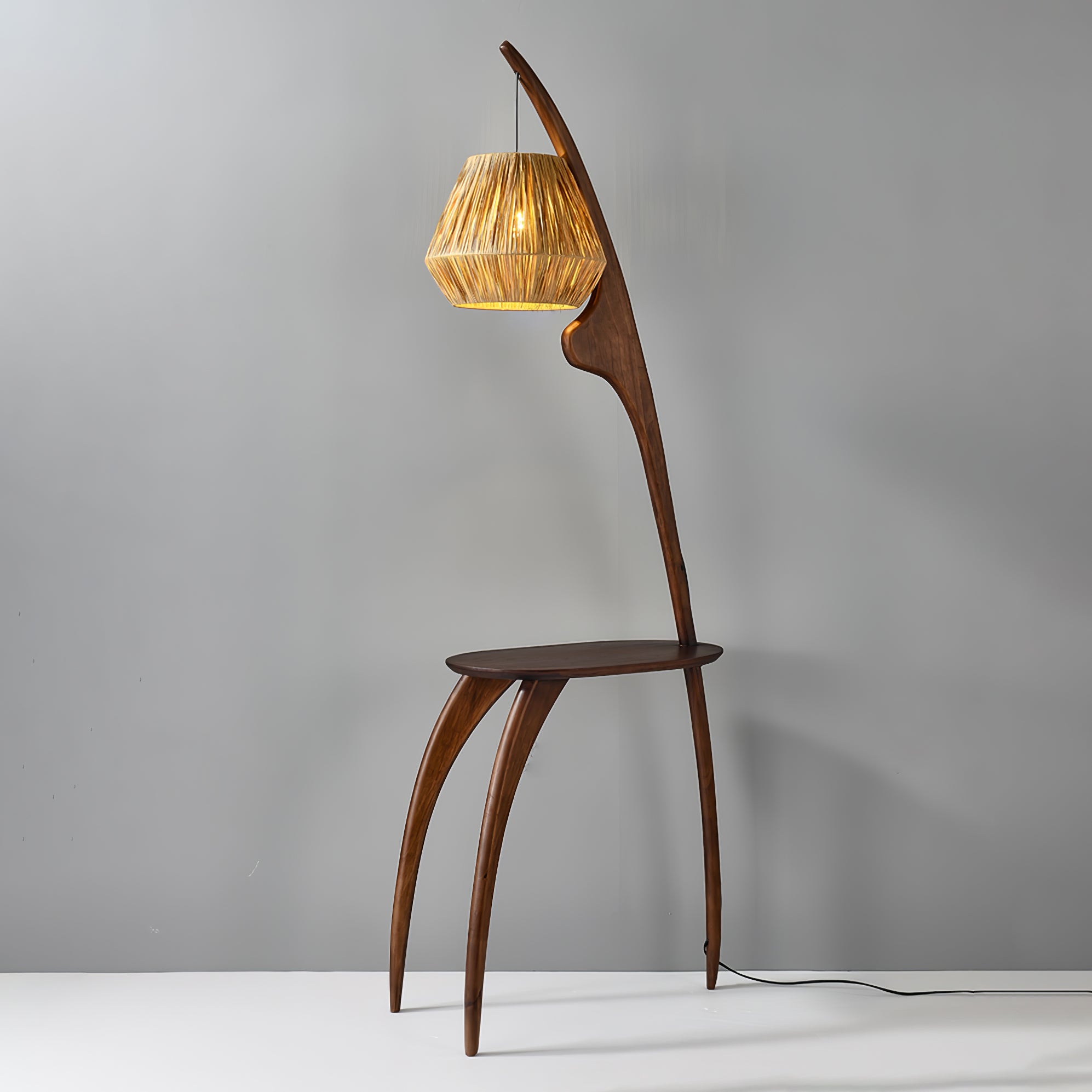 Modern Curved Mantis Arm Floor Lamp - Adjustable LED Reading Light for Living Room, Bedroom & Office - Perfect for Reading, Working & Relaxing