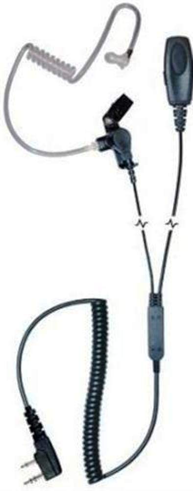 Klein Electronics Patriot-M1 Professional 2-Wire Surveillance Earpiece for Motorola, Blackbox, HYT, Relm & TEKK Radios - Noise Cancelling Mic with Dual PTT Push-to-Talk Buttons | Ideal for Security, Law Enforcement & Event Staff Communication