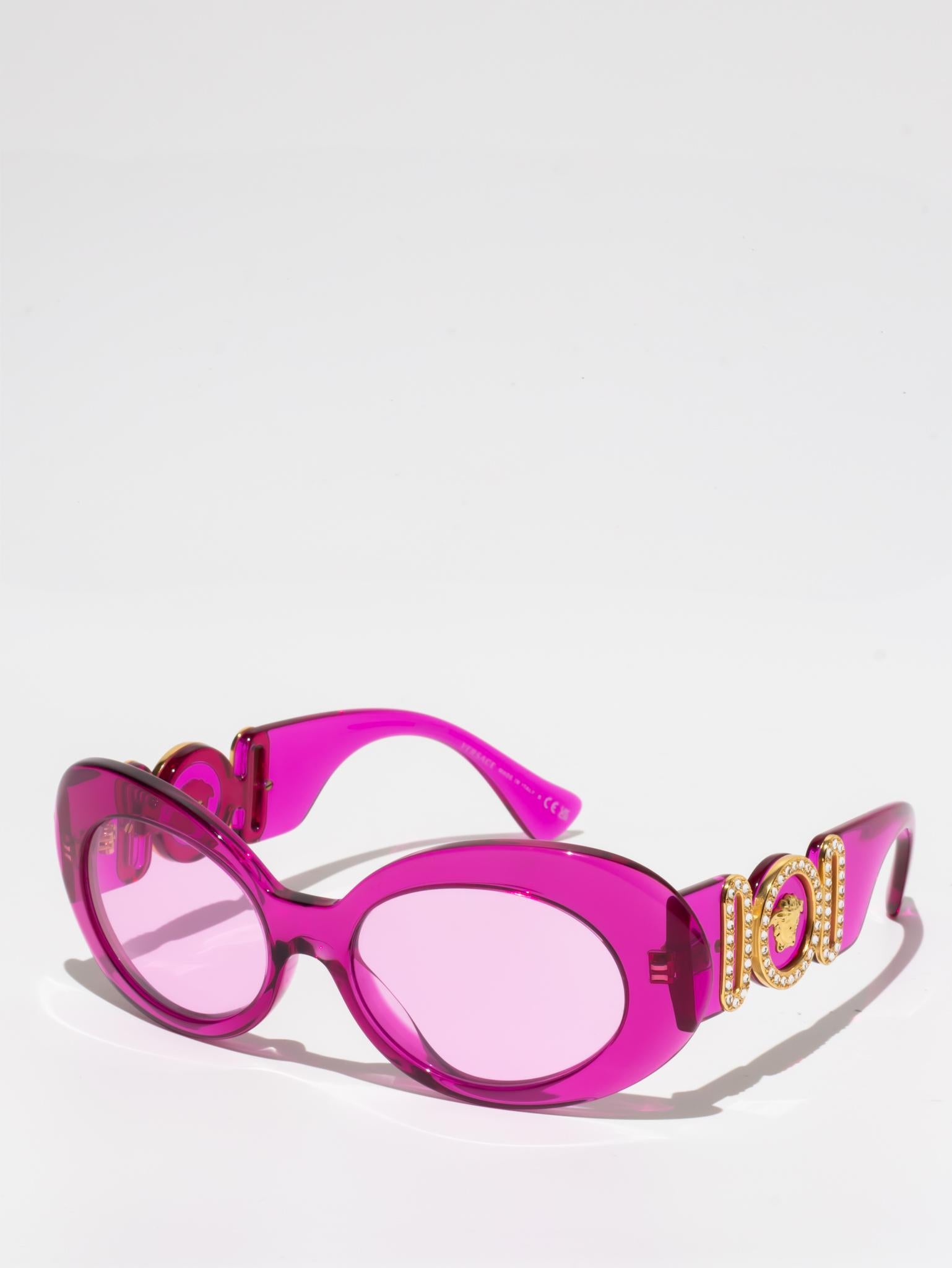 Versace Medusa Biggie Oval Sunglasses 4426BU 5334/5 - Luxury Fashion Sunglasses for Women, UV Protection, Perfect for Beach, Driving & Outdoor Activities