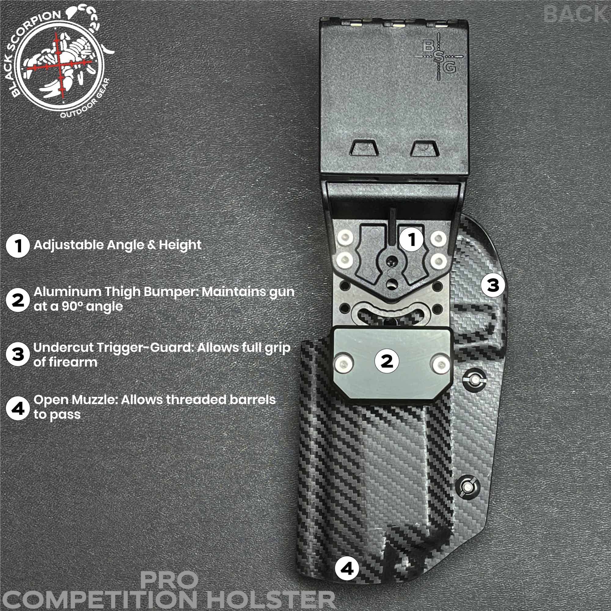 Pro Competition Holster for CZ Shadow 2 - Premium Tactical Gun Holster for IPSC, USPSA & Range Shooting