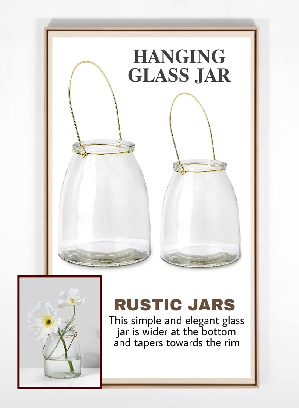 Hanging Glass Jar Set of 12 - 6
