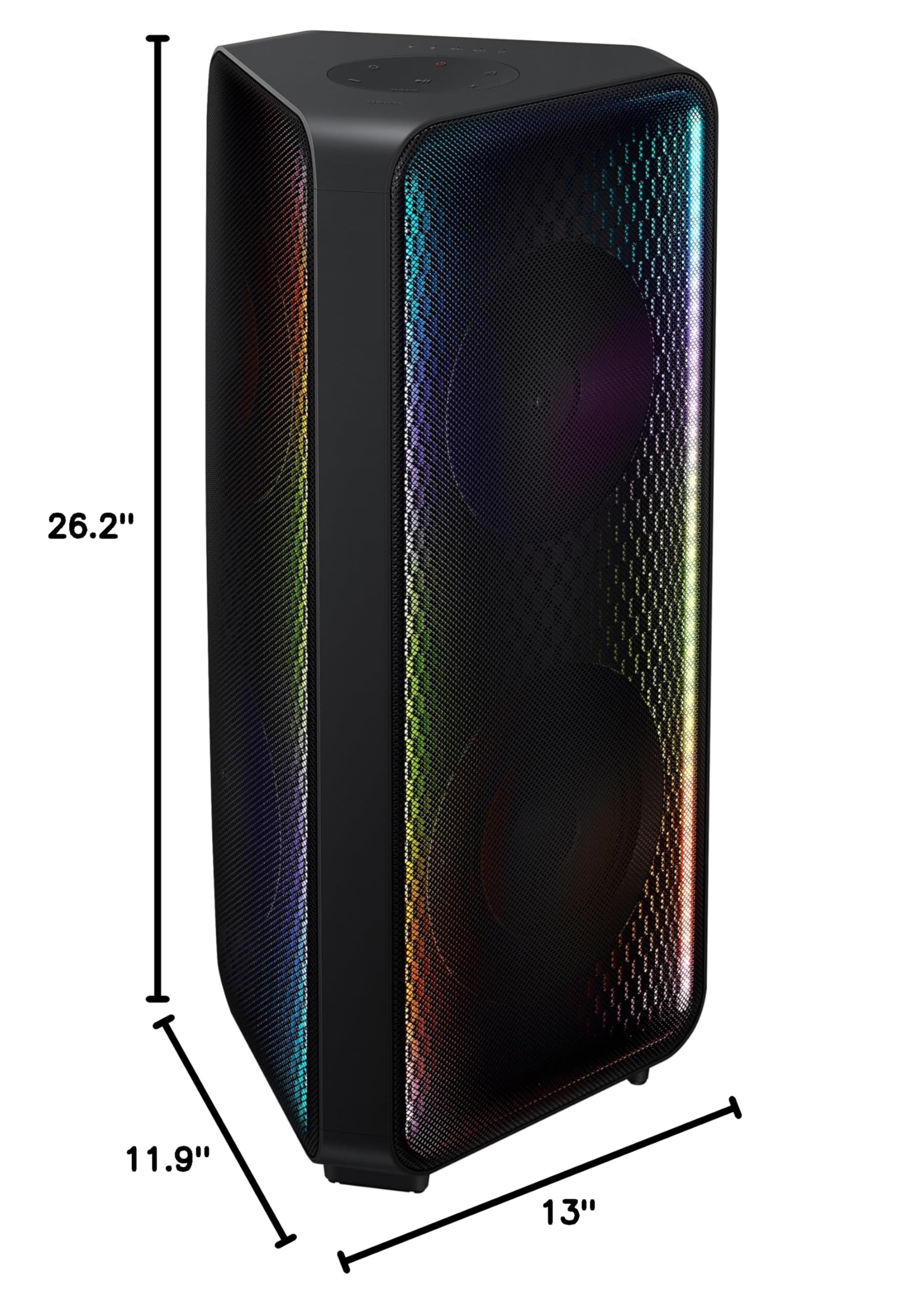 SAMSUNG MX-ST5CB High Power Wireless Bluetooth Sound Tower Speaker - 400W RMS, Deep Bass, Party, Outdoor, Home Theater (2022 Model) - Perfect for Backyard Parties, DJ Events & Home Audio Systems