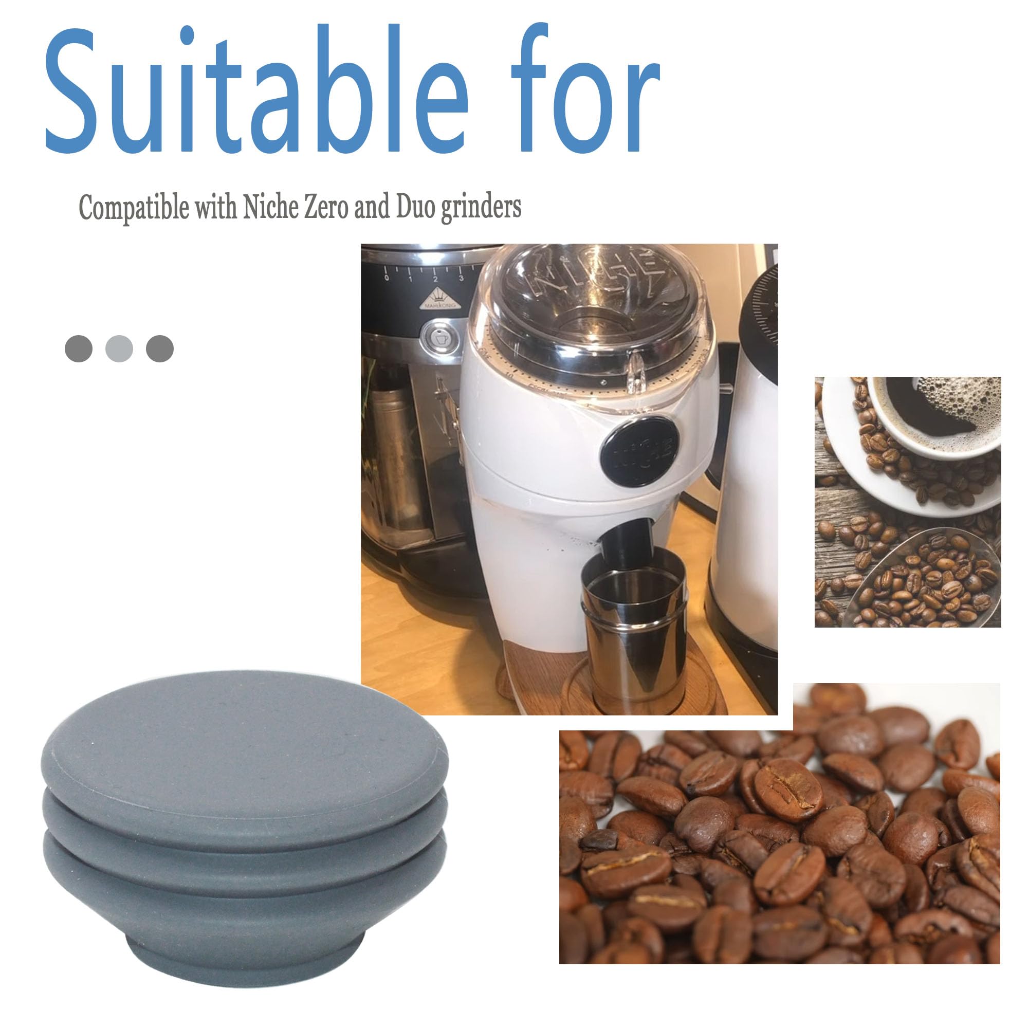 Premium Silicone Retention Bellow for Niche Zero & Niche Duo Coffee Grinders - Reusable Coffee Grinder Cleaning Tool (1-Pack) | Perfect for Home Baristas & Coffee Shops to Keep Grinders Dust-Free