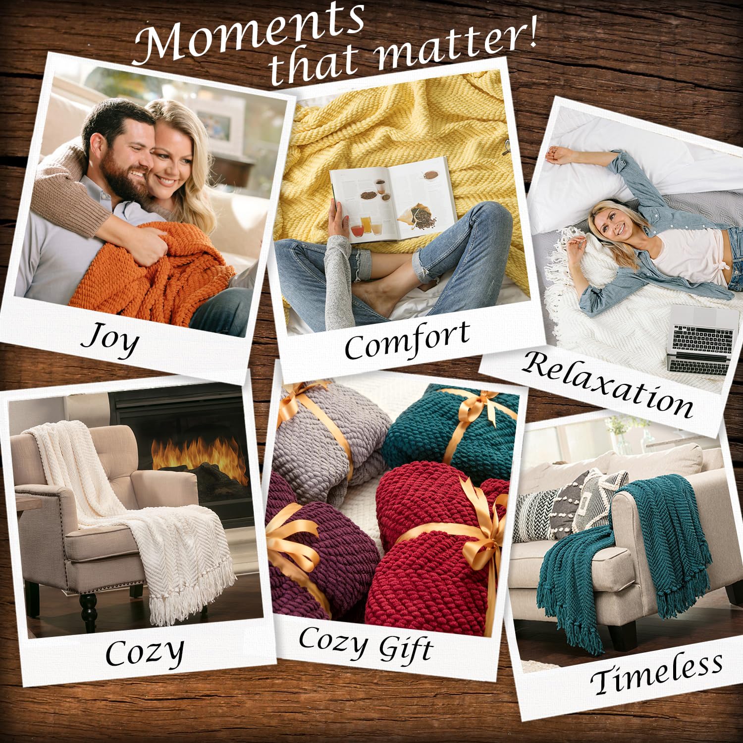 Chanasya Premium Textured Knit Throw Blanket with Tassels - Ultra Soft & Cozy Blanket for Couch, Bed, Sofa - 50