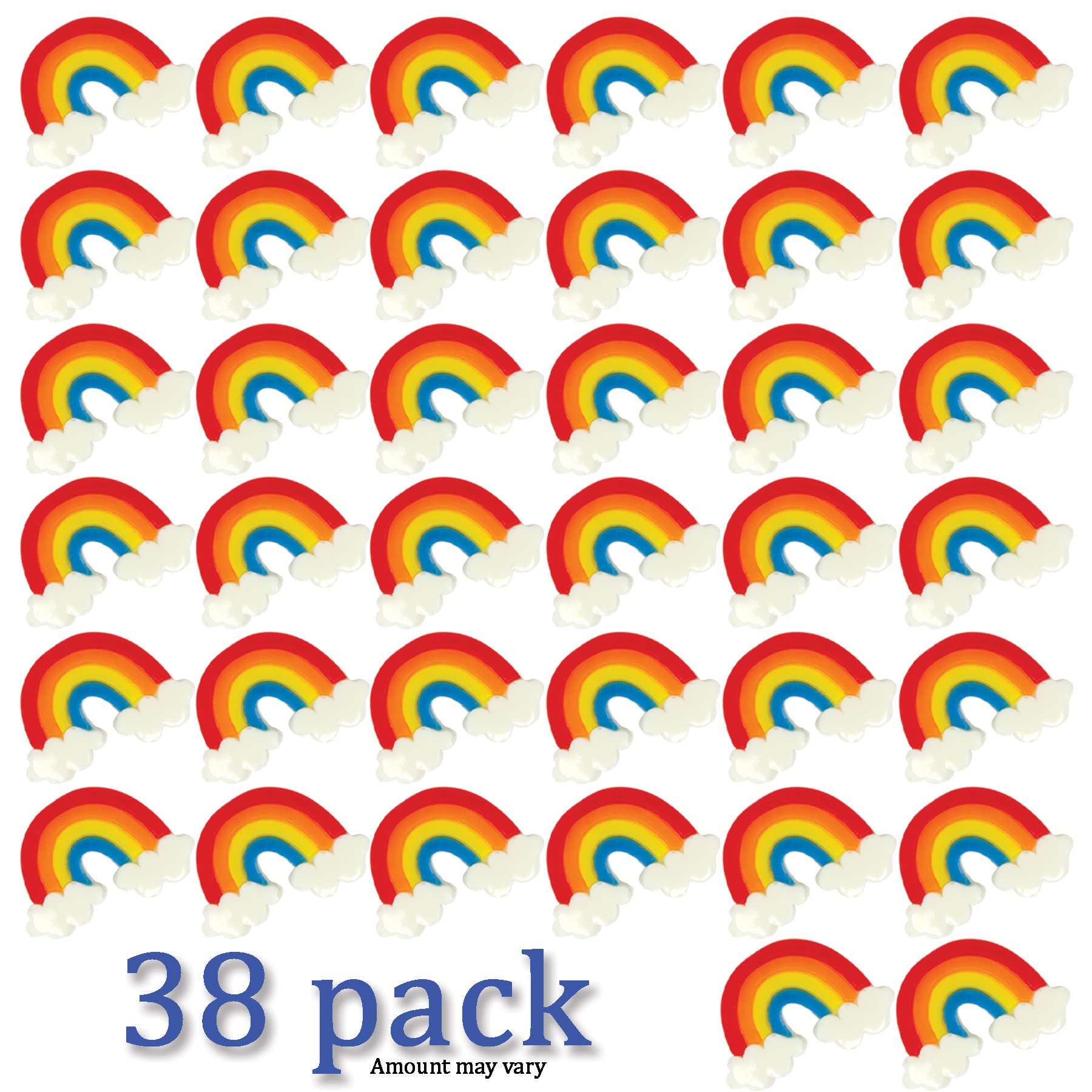 Rainbow Gummy Candy - 38 Pack Bulk Individually Wrapped Rainbow Gummies for Parties, Birthdays & Baby Showers | Perfect for Unicorn Themed Events, Goodie Bag Fillers & Party Favors | Sweet Treats for Kids & Adults