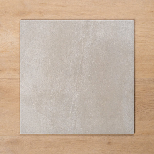 Premium Burleigh Silver Matt Cushioned Edge Porcelain Tile 450x450mm - Non-Slip Bathroom & Kitchen Flooring for Modern Homes