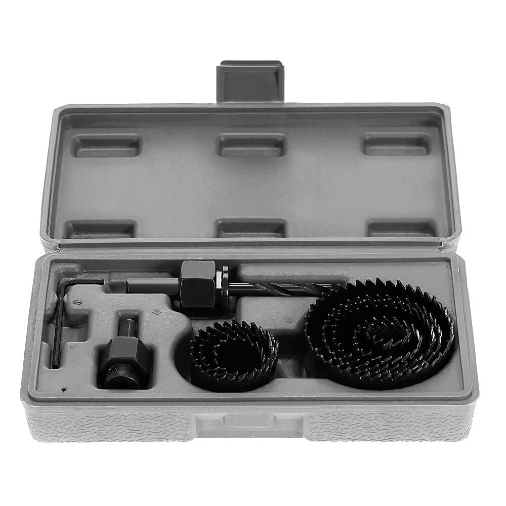 11-Piece Hole Saw Kit - 19-64mm Drill Bit Set for Wood & Metal Cutting - Professional Hole Saw Cutter for Woodworking, Construction & DIY Projects - Includes Set Screw Drill Bits