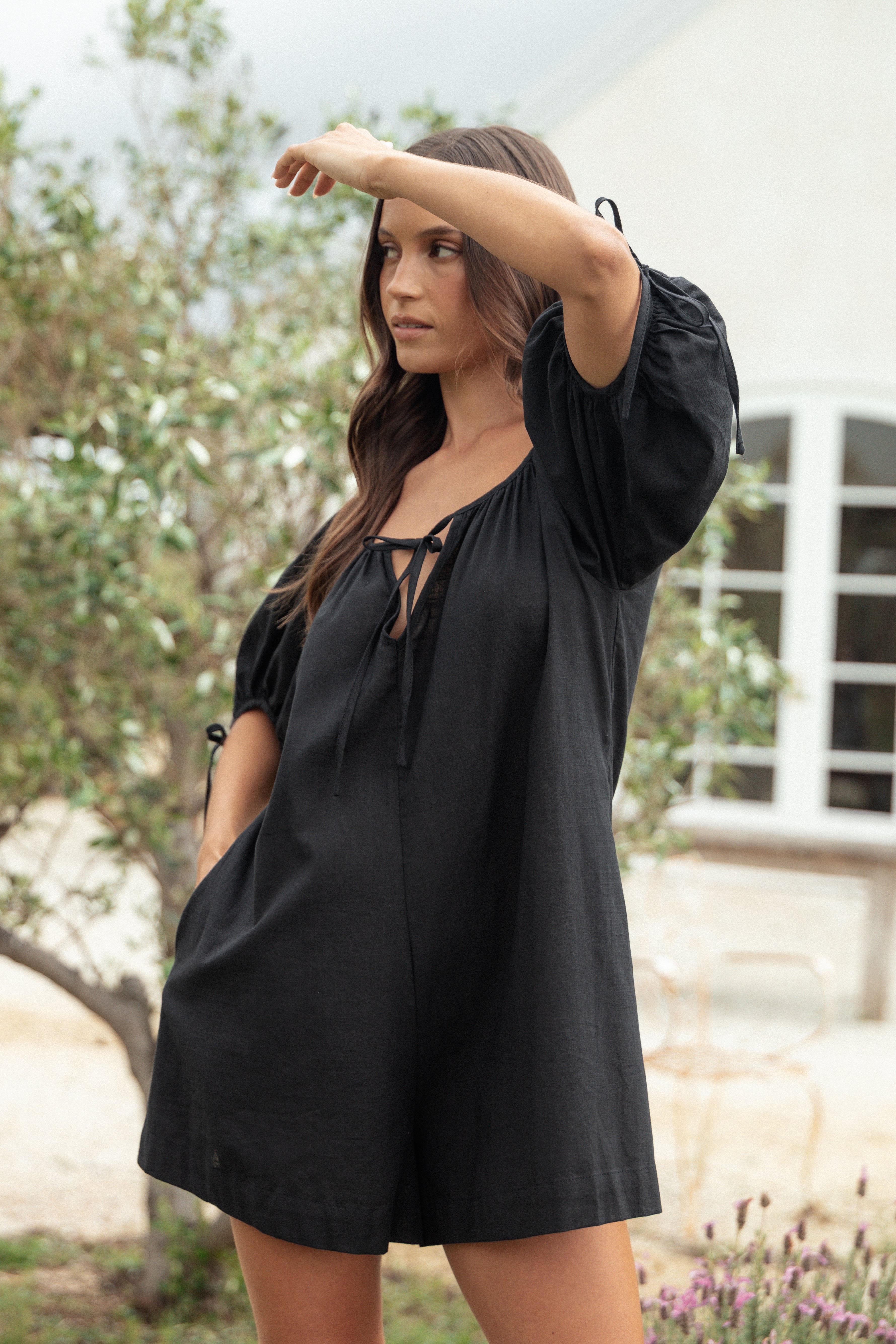 Carina Playsuit for Women - Stylish Black Jumpsuit for Casual Wear, Party & Summer Outfits | Comfortable & Trendy One-Piece Romper