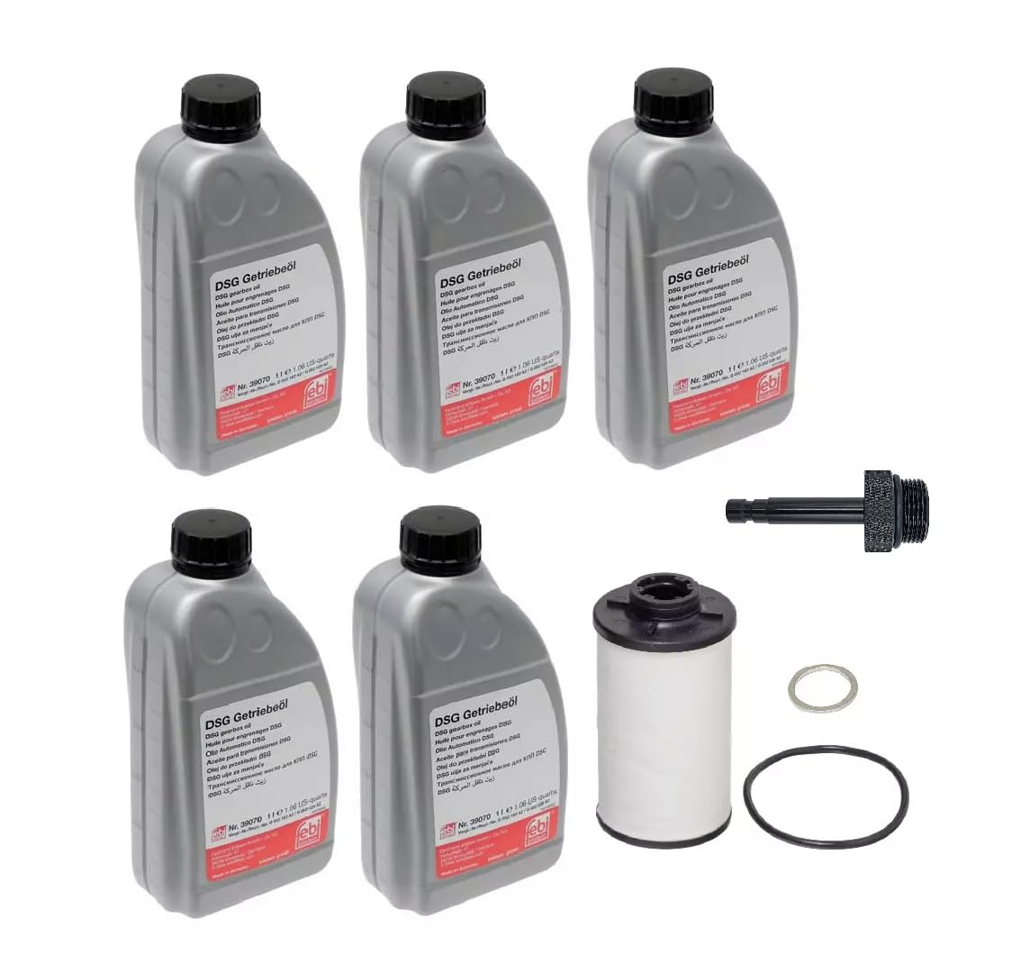 FEBI DSG Service Kit for VW - 6 Speed Dual Clutch Transmission Fluid, Filter & Seals Replacement | Compatible with Select Volkswagen Models | Perfect for Transmission Maintenance & Fluid Change