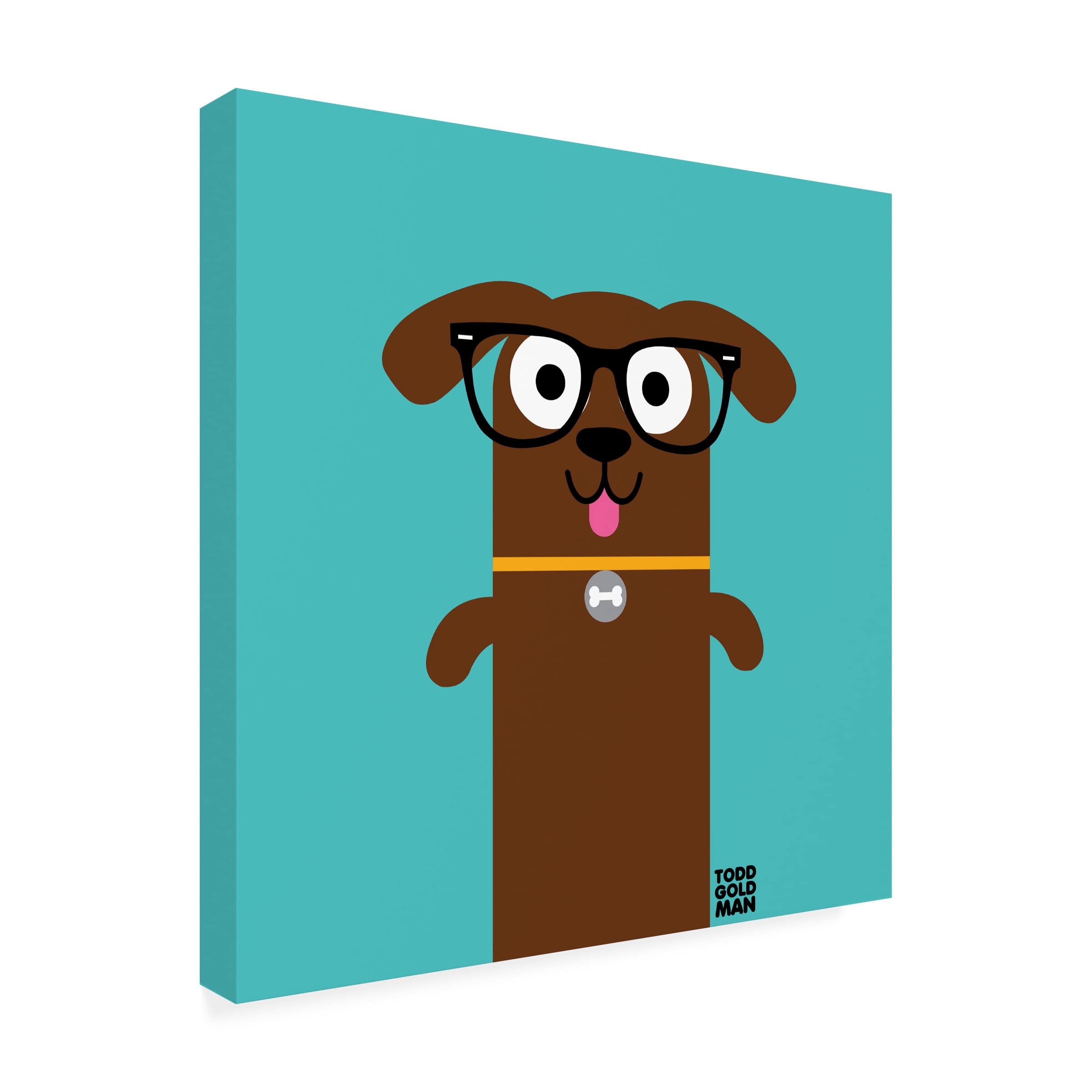 Trademark Fine Art 'Bow Wow Dachshund' Canvas Wall Art by Todd Art - Perfect for Living Room, Bedroom & Office Decor