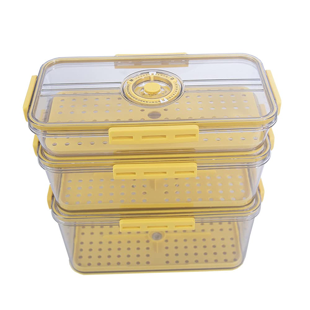 Refrigerator Storage Box - Transparent Airtight Food Container with Lid for Fruits, Vegetables, Eggs & Dumplings | Kitchen Organization & Fresh Food Preservation | Perfect for Meal Prep, Leftovers & Refrigerator Storage