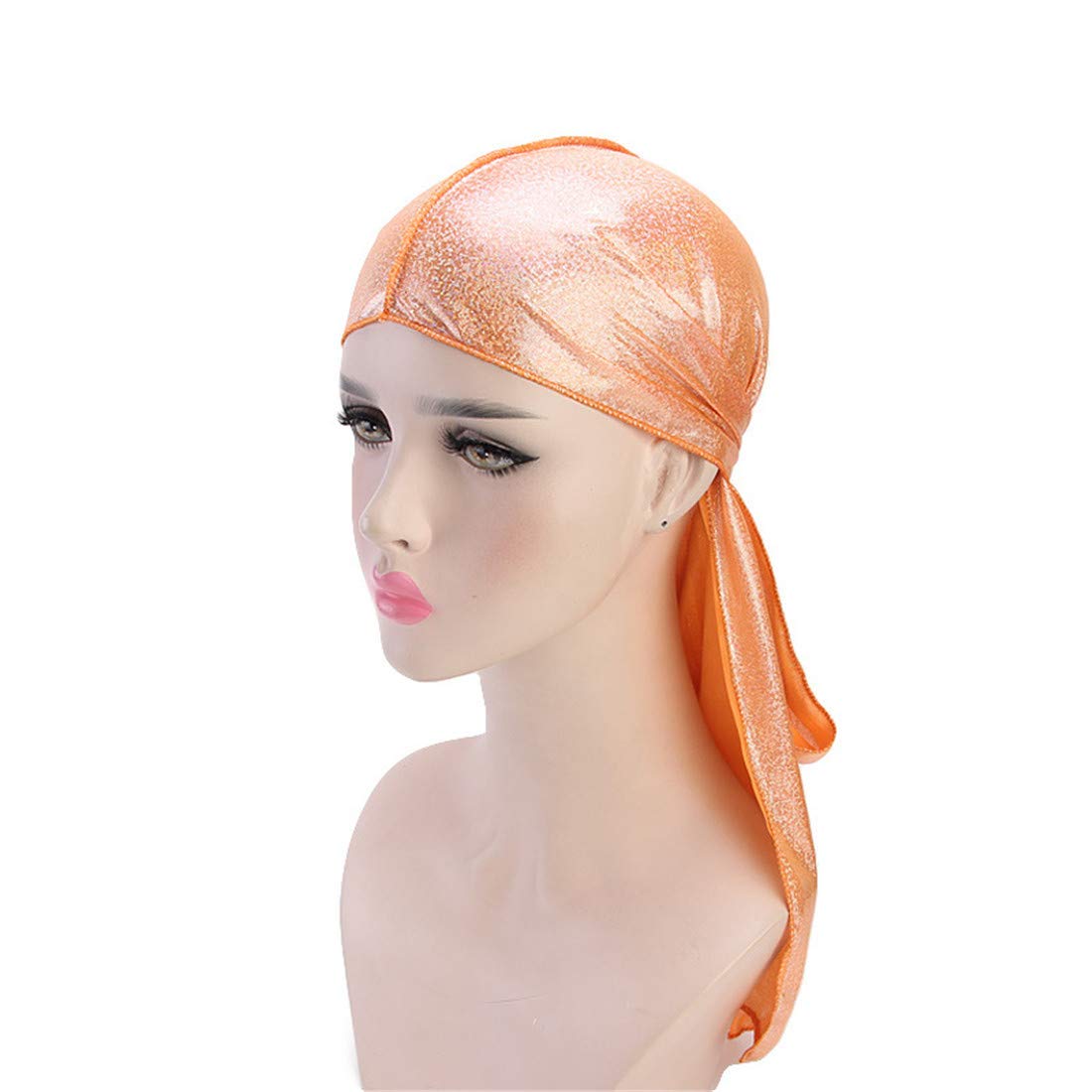 Silky Sparkly Durags for Men & Women - Shiny Turban Headwrap, Bandana & Wig Cap for Bikers - Perfect for Hair Protection, Fashion & Sports