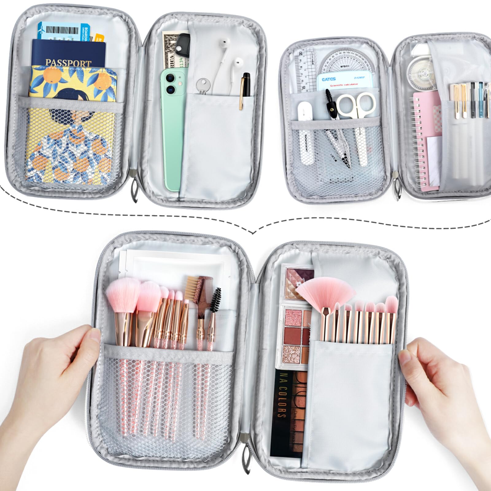 Retro London Marble Pencil Case - Zipper Organizer for School & Office Supplies