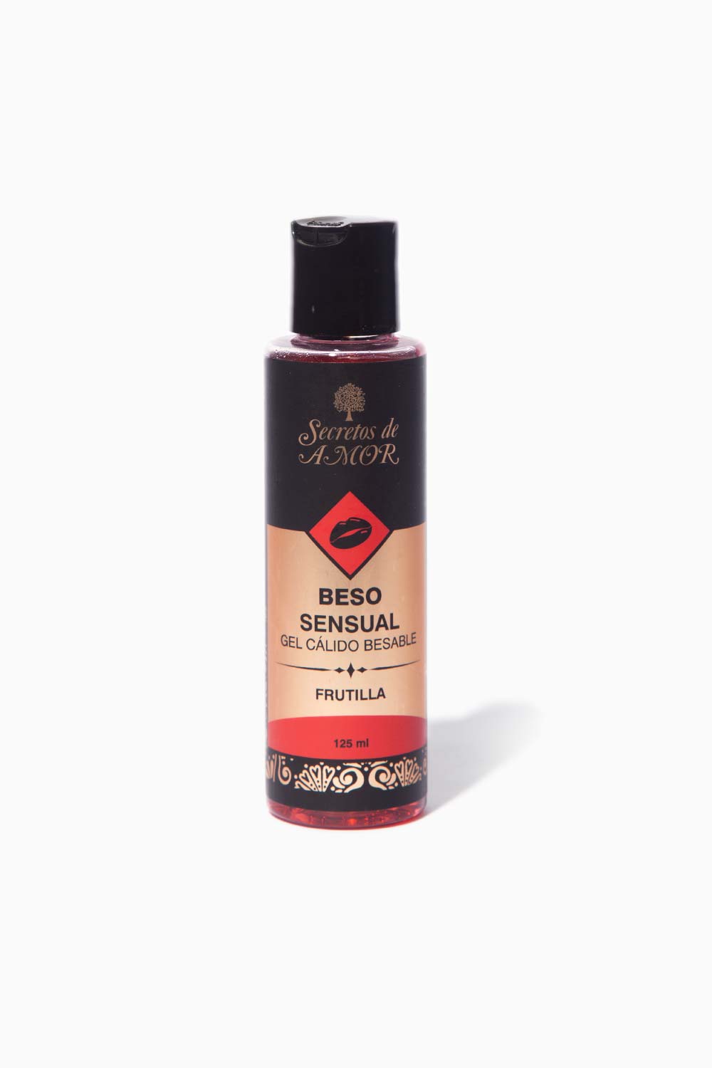 BESO SENSUAL Edible Warming Gel 125ml - Strawberry Flavor for Couples, Sensual Massage & Intimate Moments