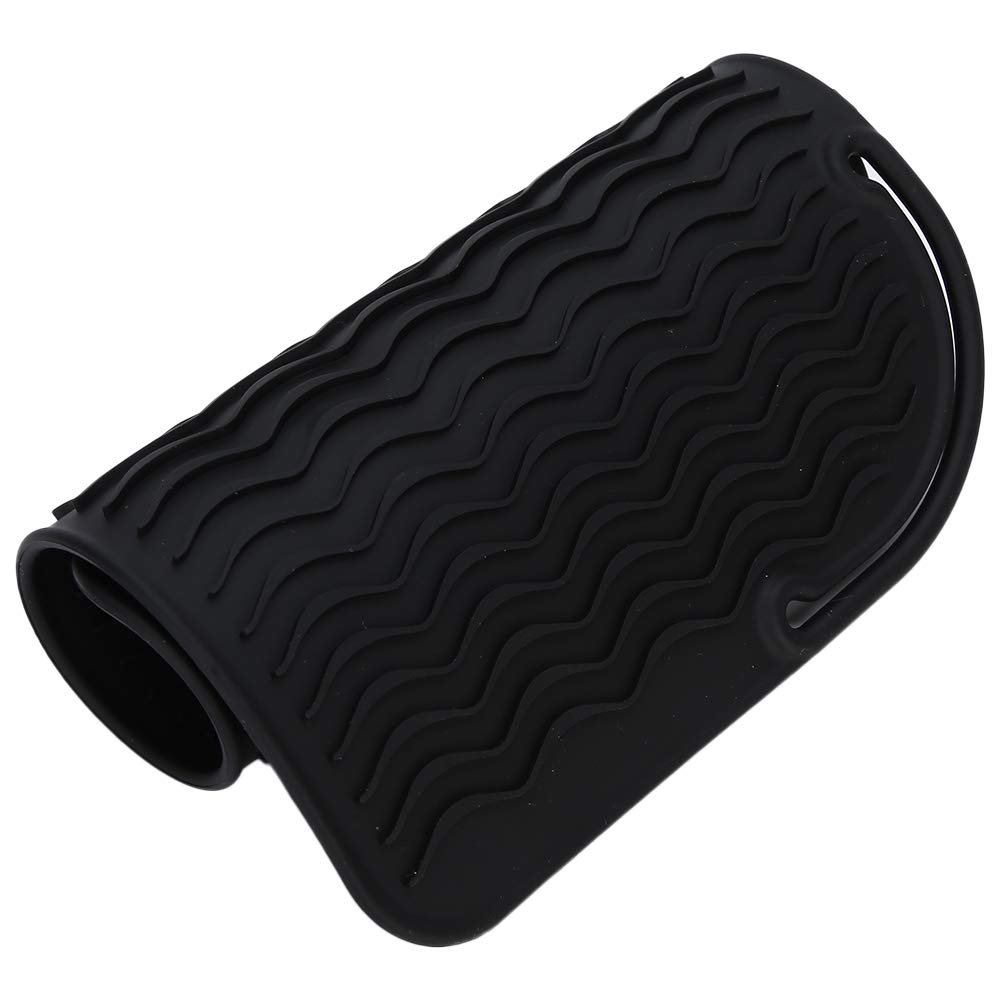 Heat Resistant Silicone Hair Straightener Cover - Non Slip Travel Wrap for Flat Iron & Curling Iron, Black | Perfect for Home, Salon & On-the-Go Styling