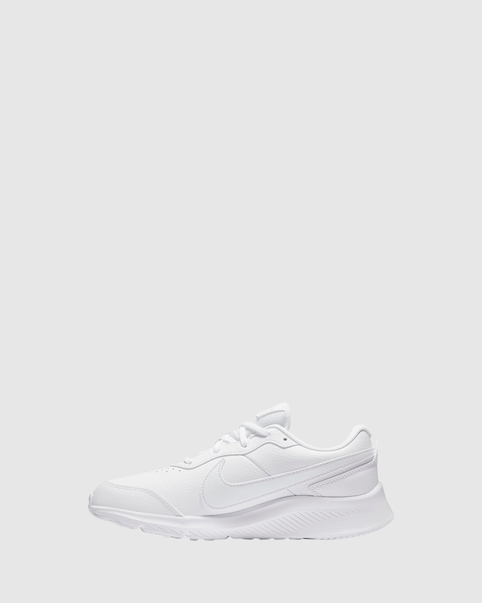 Varsity Leather Grade School White Sneakers - Comfortable & Durable Kids Shoes for School, Sports & Casual Wear