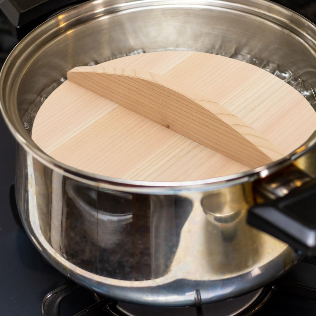 Premium Japanese Wooden Cooking Drop Lid (Otoshibuta) - 6.3