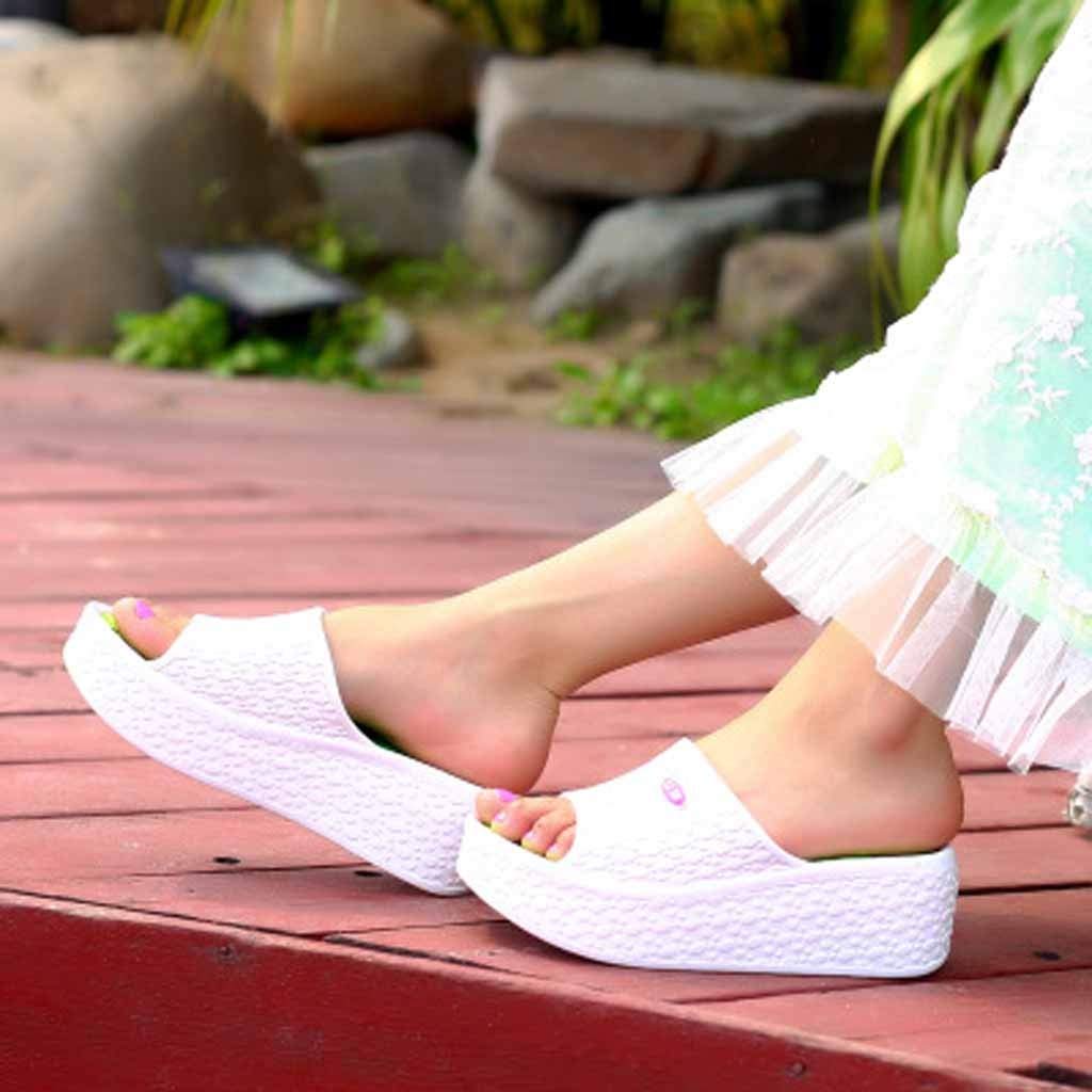Comfortable Women's Summer Sandals with Thick Platform Soles - Fashionable Beach Wedge Shoes with Holes for Outdoor Walking, Vacation & Casual Wear