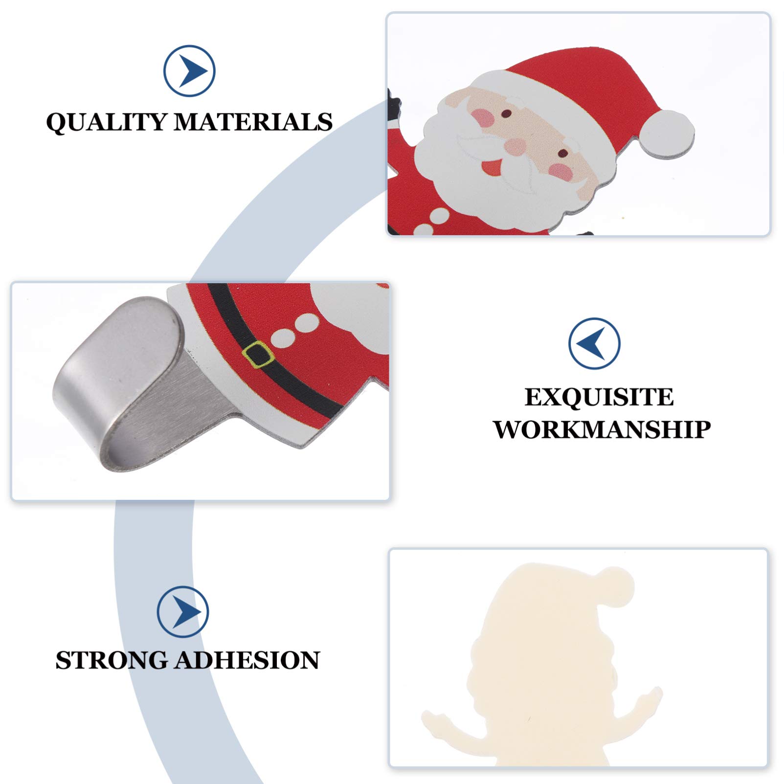 4-Pack Christmas Wall Hooks - Adhesive Mount Hangers for Bathroom, Kitchen, Bedroom - Strong Hold Hooks for Towels, Robes, Decorations & Holiday Ornaments - Perfect for Home Organization & Seasonal Decor