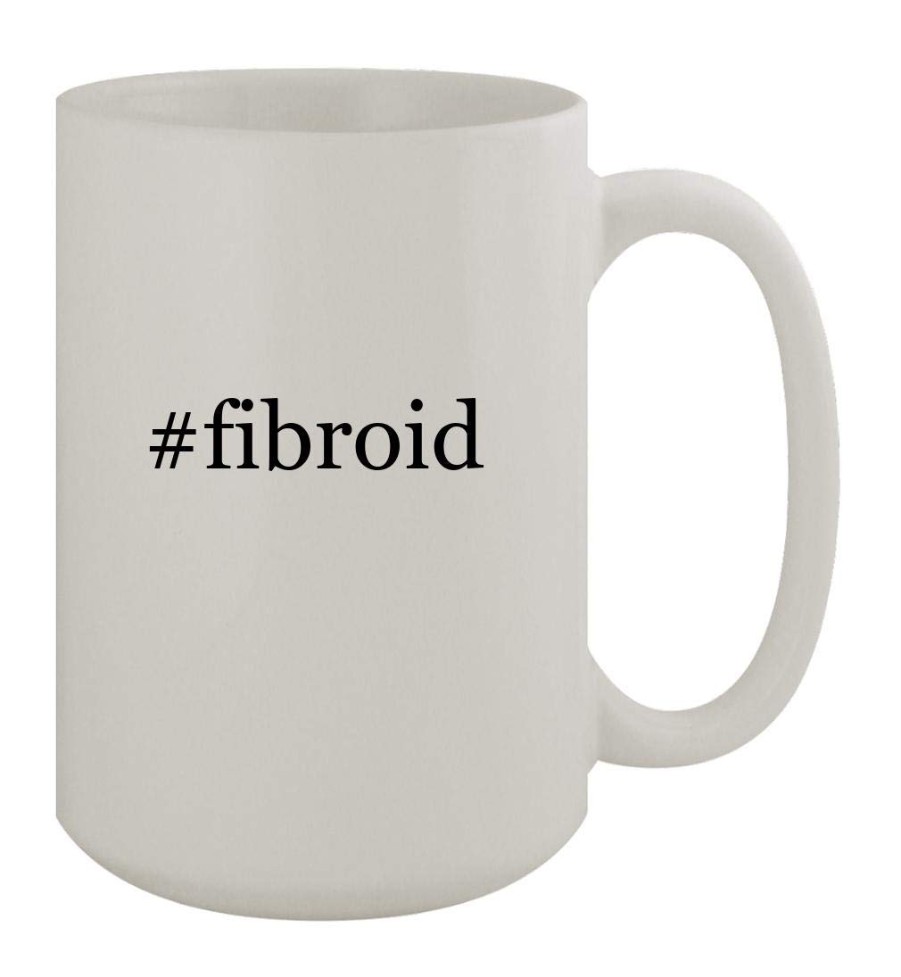 15oz White Ceramic Coffee Mug for Tea & Hot Drinks - Perfect for Home, Office & Gifts - Fibroid Awareness Support