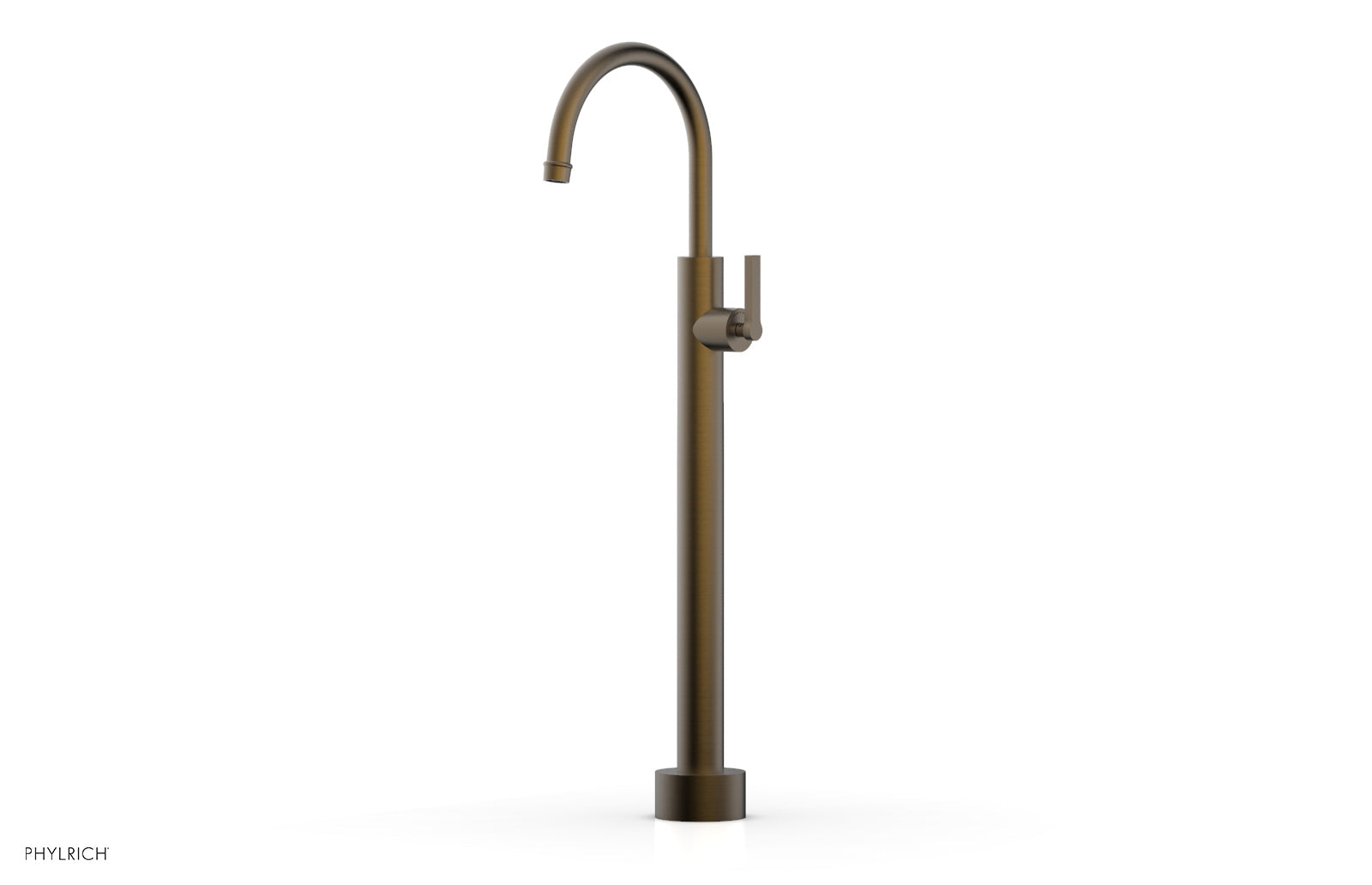 HEX MODERN Low Floor Mount Tub Filler with Lever Handle - Model 501 47 04 - Perfect for Contemporary Bathroom Designs and Spa-Like Showower Experiences