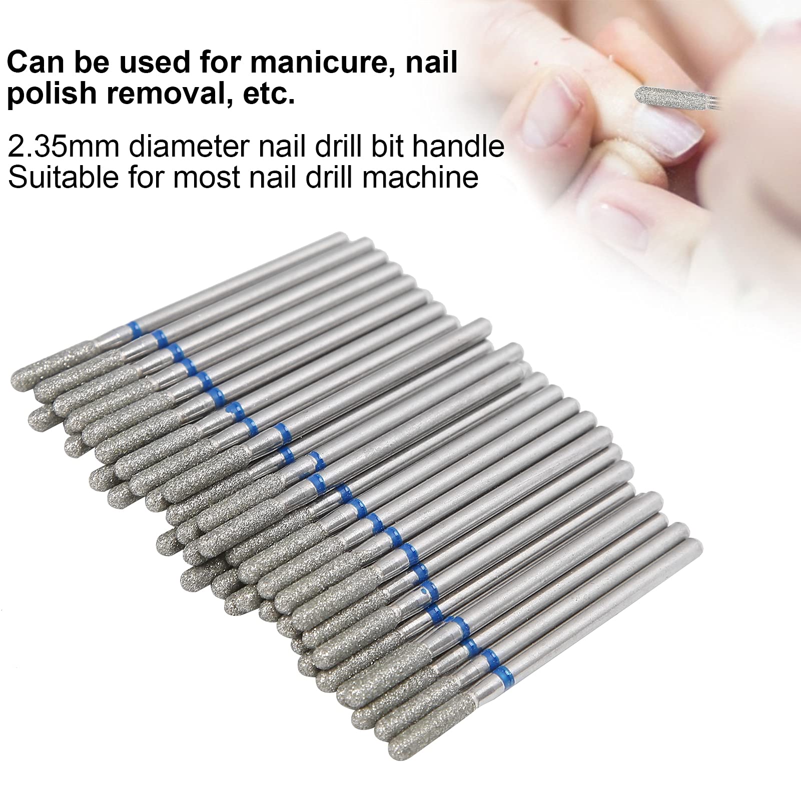 50PCS Professional Nail Drill Bits Set - Acrylic Gel Nail Cutter, Cuticle Polisher & Manicure Pedicure Tools Kit for Salon & Home Use | Perfect for Nail Art, Gel Removal & Nail Care
