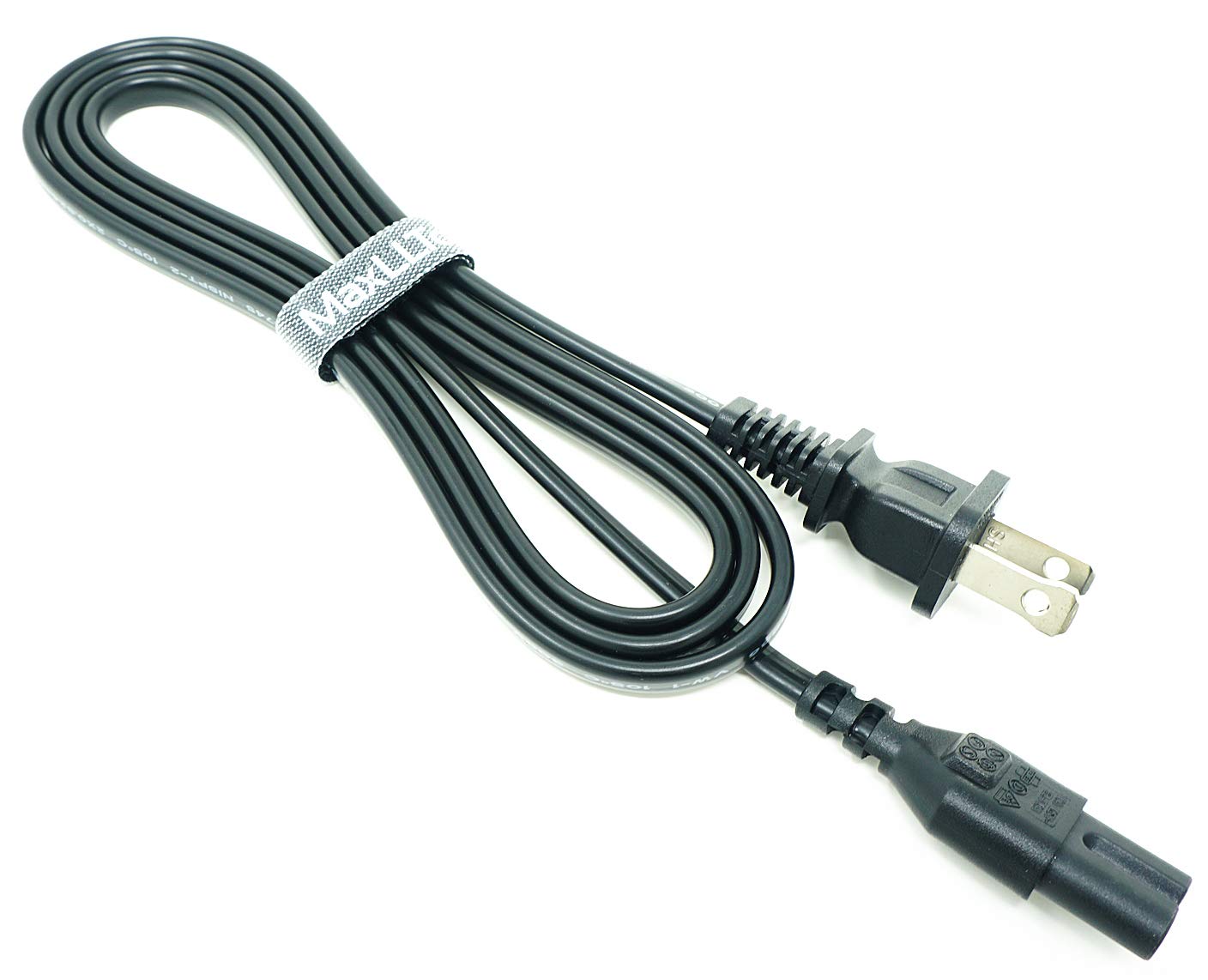 6ft Extra Long Black 2 Prong Printer Power Cord for HP Officejet Pro 8100 ePrinter N811a - Replacement AC Power Supply Cable Charger for Home & Office Printing