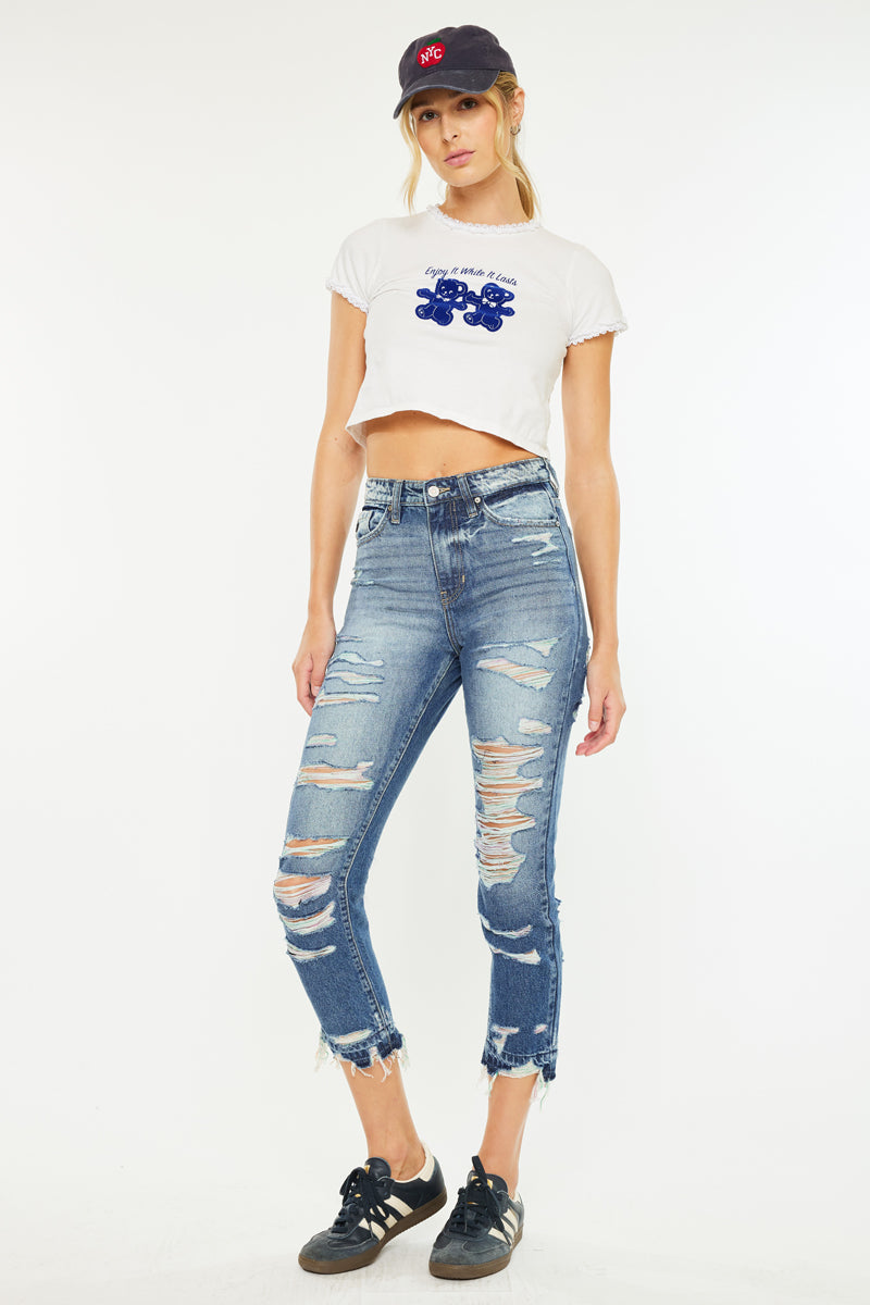 Cheyenne Ultra High Rise Ankle Skinny Jeans for Women - Stretch Denim Pants, Slim Fit, Comfortable & Trendy - Perfect for Casual Outfits, Date Nights & Office Wear