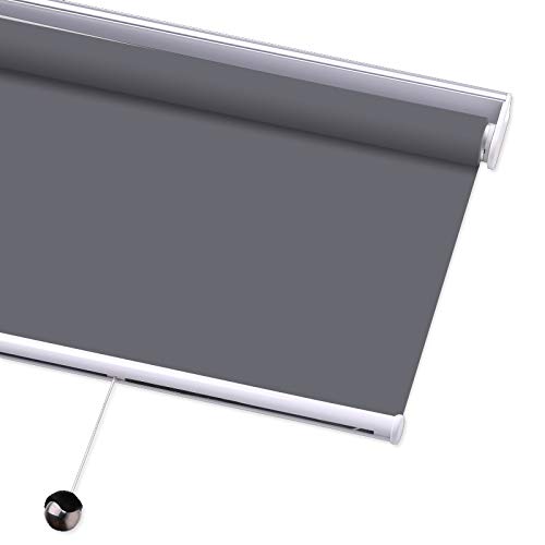 Premium Blackout Roller Shades - Cordless UV Protection Window Blinds, 62