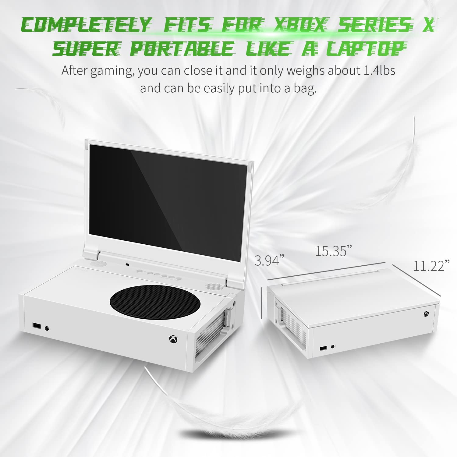 G-STORY 14'' 4K Portable Gaming Monitor for Xbox Series S - IPS Screen, HDR, FreeSync, Dual HDMI, Travel-Friendly Design - Perfect for Gaming, Work, and Entertainment On The Go (14inch&4K)